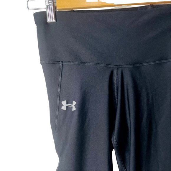 Under Armour Size Small Black Compression Leggings Elastic Waist Drawstring - Picture 3 of 9